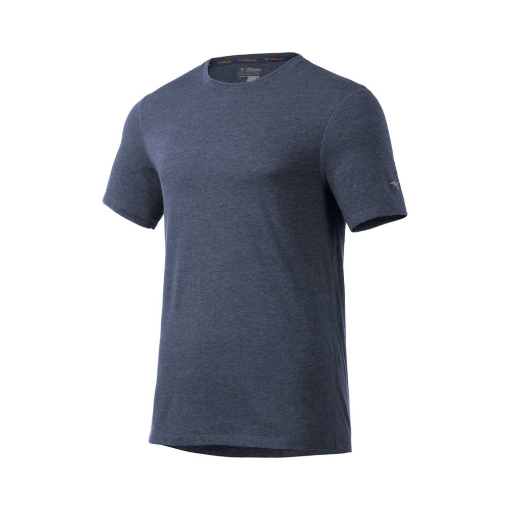 Mens Mizuno Inspire T-Shirts Indigo Philippines (ZUOYHB193)